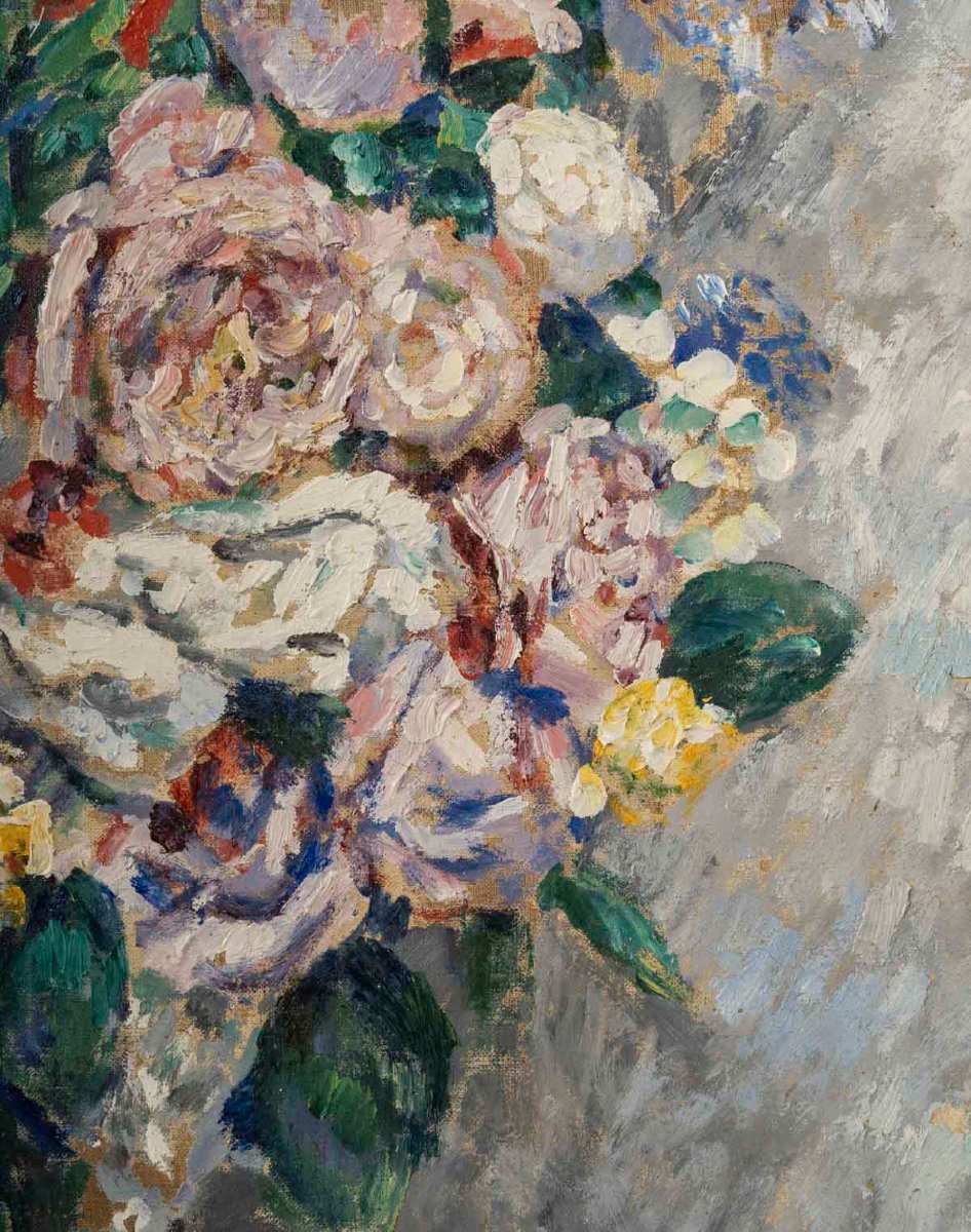 Augustin Carrera (1878-1952). Floral Arrangement-photo-3