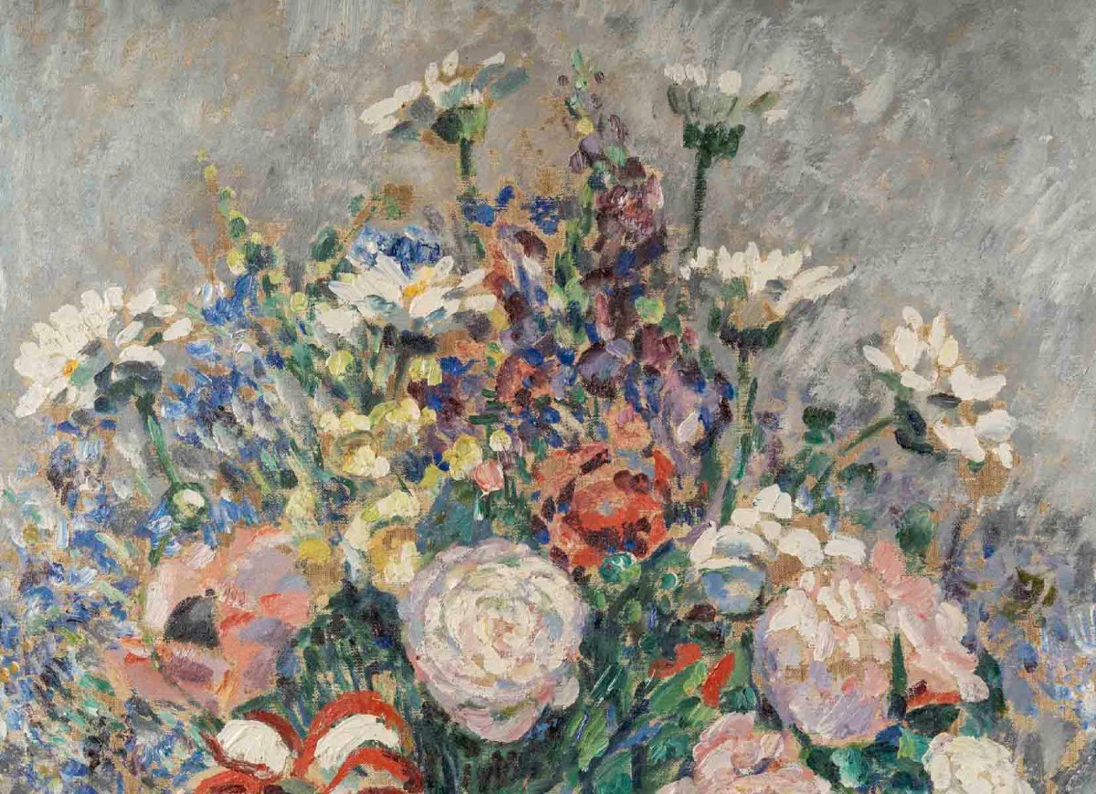 Augustin Carrera (1878-1952). Floral Arrangement-photo-4