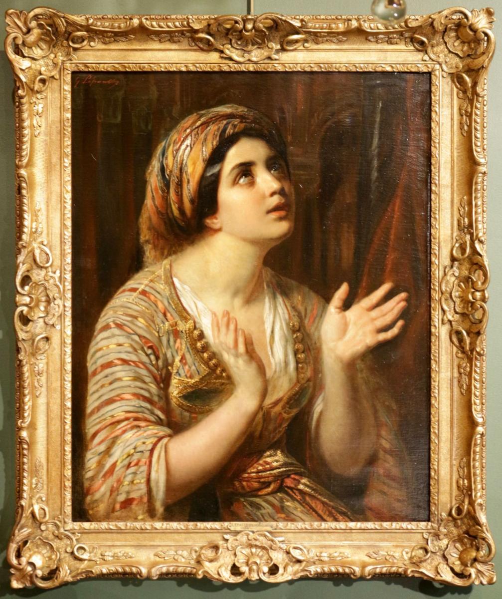 François-gabriel Lépaulle. (1804-1886) Woman In Oriental Costume