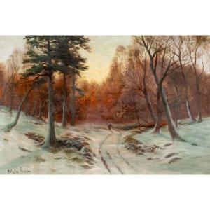 Malcom  Fraser (1868-1949). Paysage d'Hiver.