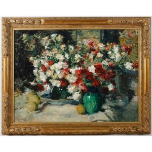 J L Auguste LAUDY 1877-1956. Vases De Fleurs