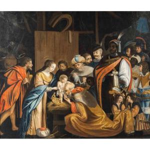 Attributed To Jean Senelle 1605-1671 The Adoration Of The Magi