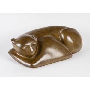 Bronze By Angela Cassanello (1921-2003) "the Cat" 