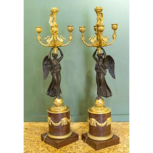 Pair Of Empire Style Candelabras (circa 1920)