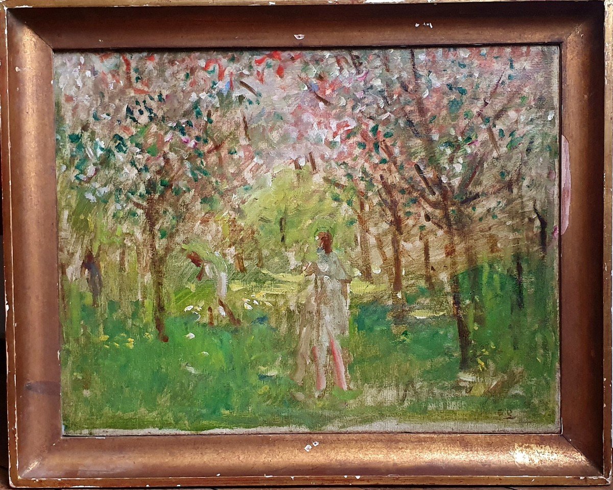 Ernest Quost Woman In A Forest Oil On Canvas Impressionism Late Nineteenth Century-photo-2