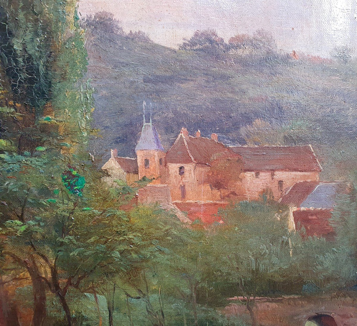 André Henri Château De Villaines Huile Sur Toile 1900-photo-3