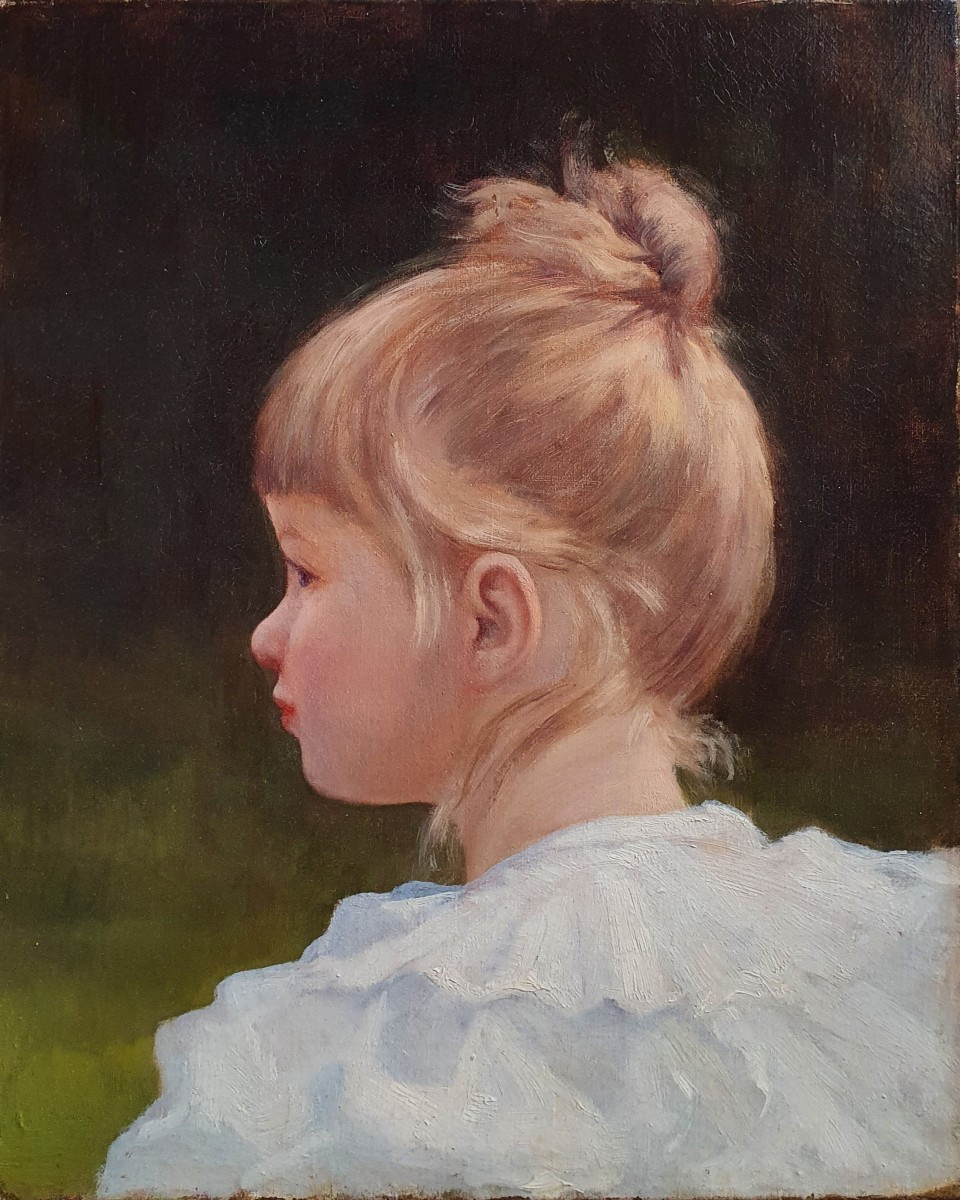 Portrait Of A Young Girl, Impressionist, Late 19th Century