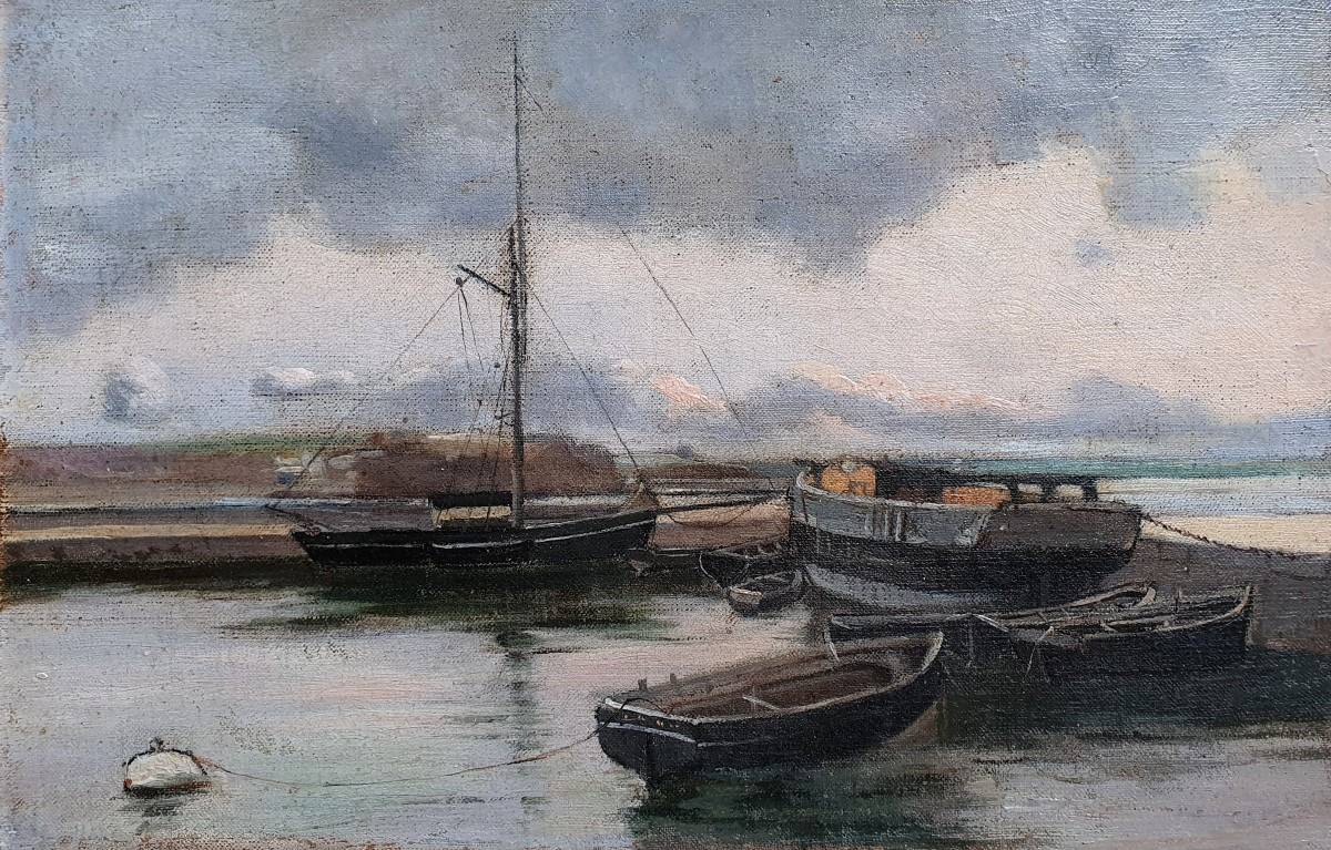 Attributed To Paul Lazerges Pair Of Seascapes Oil On Canvas Seaside End Of The 19th Century-photo-3