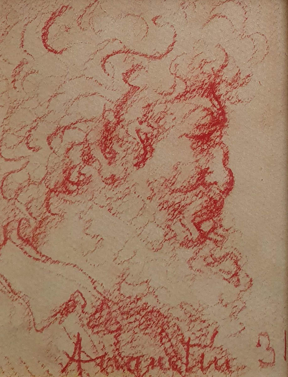 Louis Anquetin Deux Autoportraits à La Sanguine Dessin -photo-2