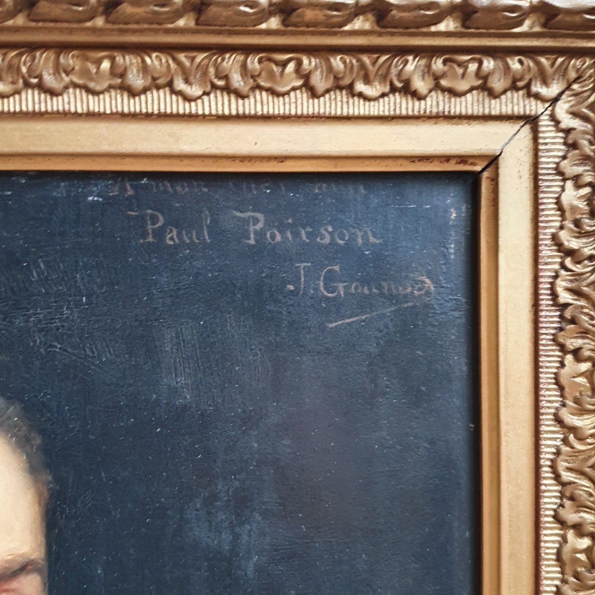 Portrait Of Paul Poirson Librettist By Jean Charles Gounod Oil On Music Panel-photo-1