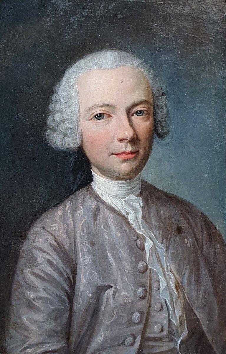 Portrait Of A Man From The Eighteenth Century Oil On Paper