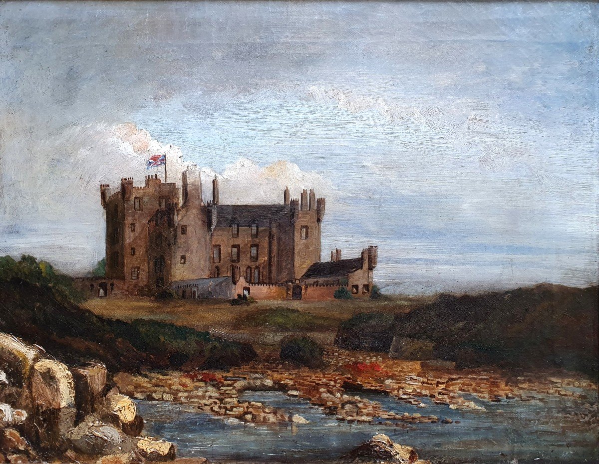 Château De Mey Scotland Pair Of Oils On Canvas Barrogill Medina Pomar-photo-6