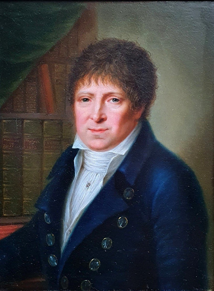 Portrait Man 1802 Maison De Bruxelles Oil On An Engraved Copper By Vernet Library