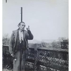 Portrait Of Louis Ferdinand Céline By Boris Lipnitzki In Meudon In 1955 Silver Print