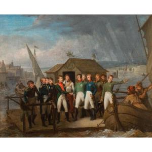 Entrevue Des Empereurs Napoléon Ier Et Alexandre Ier Sur Le Niémen Huile Sur Toile Circa 1810