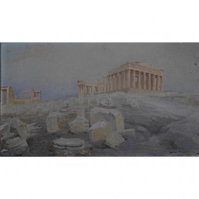 André Brouillet Acropolis Preparatory Study For The Parthenon Athens Greece Renan