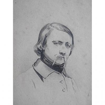 Portrait Of David Of Angers Drawing By His Friend Jean François Gigoux Sculptor