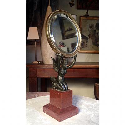 Miroir De Table Du XIXème Chimère Femme