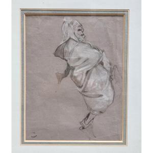 Georges Washington Arab On Horseback Preparatory Drawing Nineteenth Orientalism
