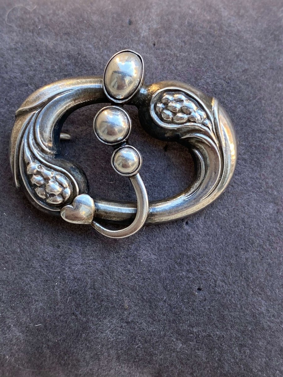 Georg Arthur Jensen Silver Brooch-photo-4