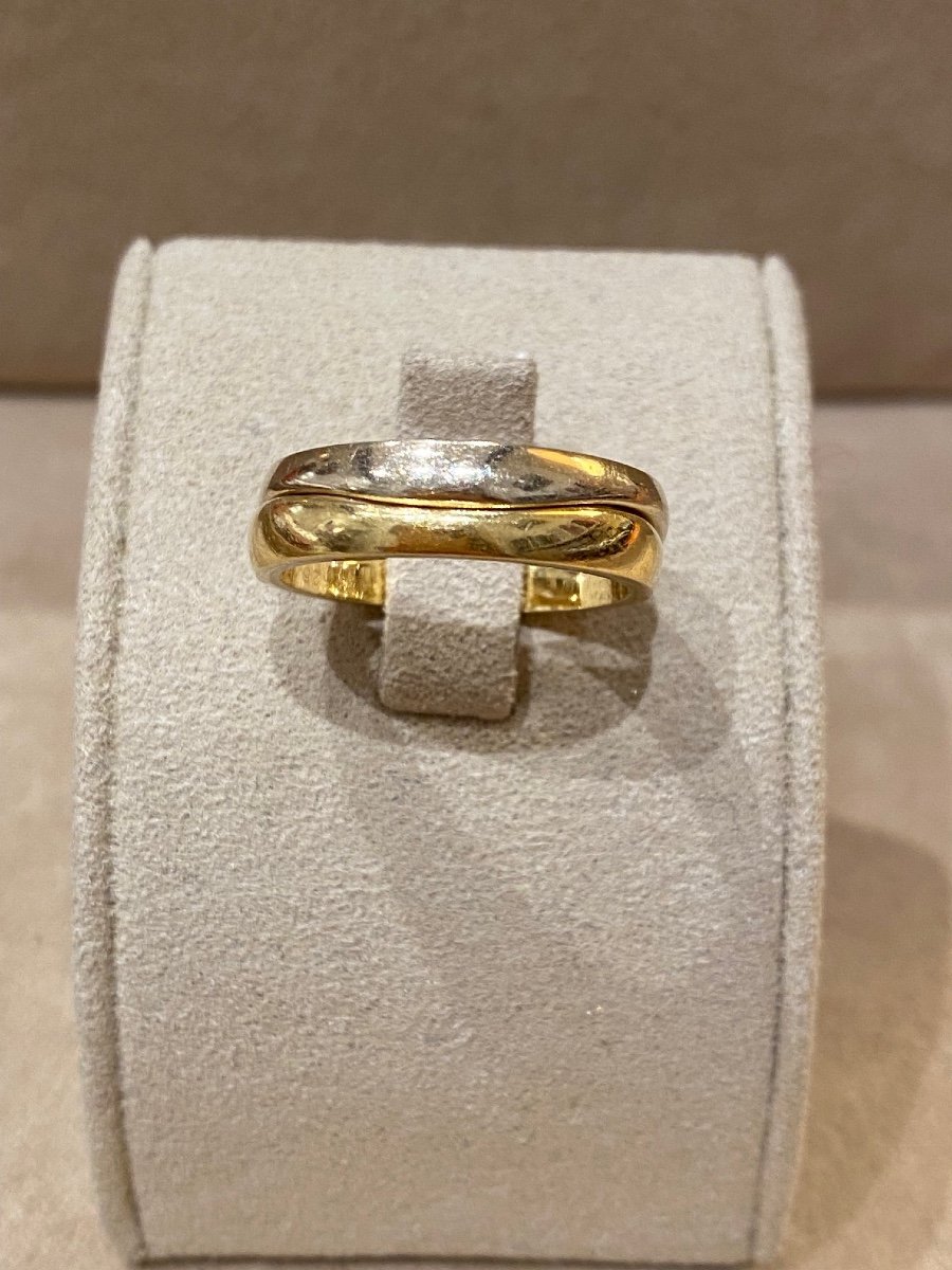 Cartier, Double Alliance Ring Two Golds-photo-2