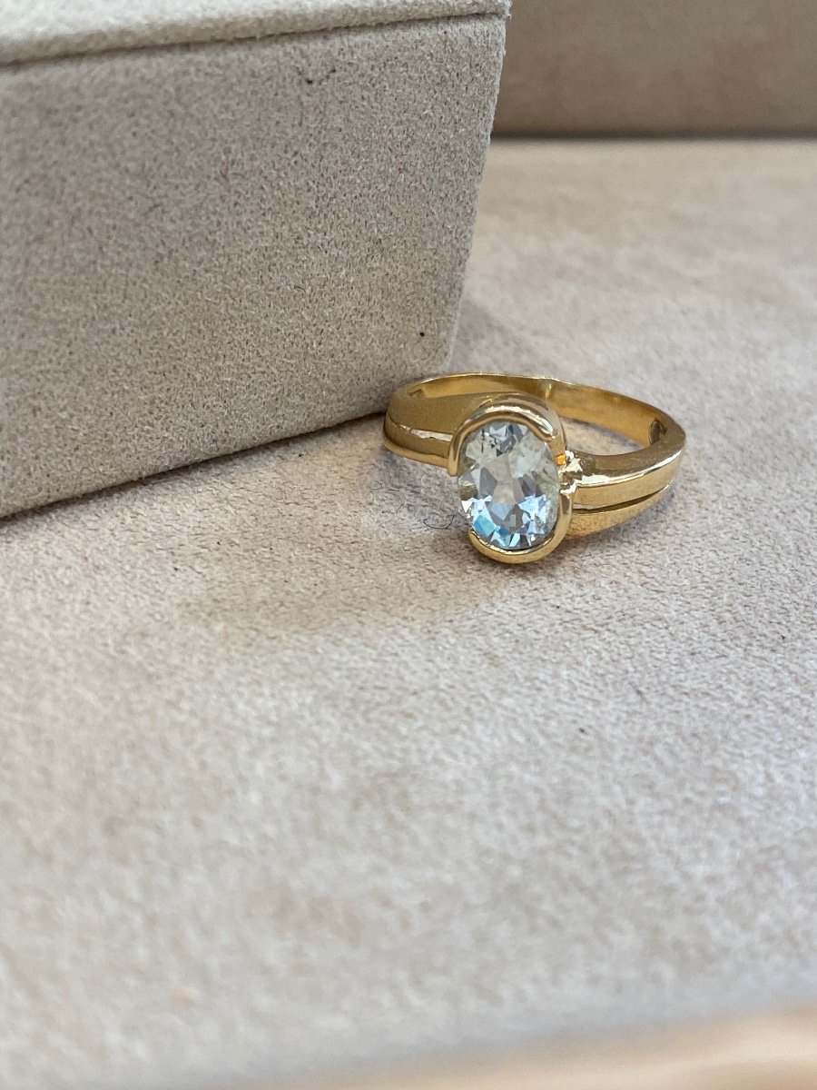 Modernist Aquamarine Ring-photo-2