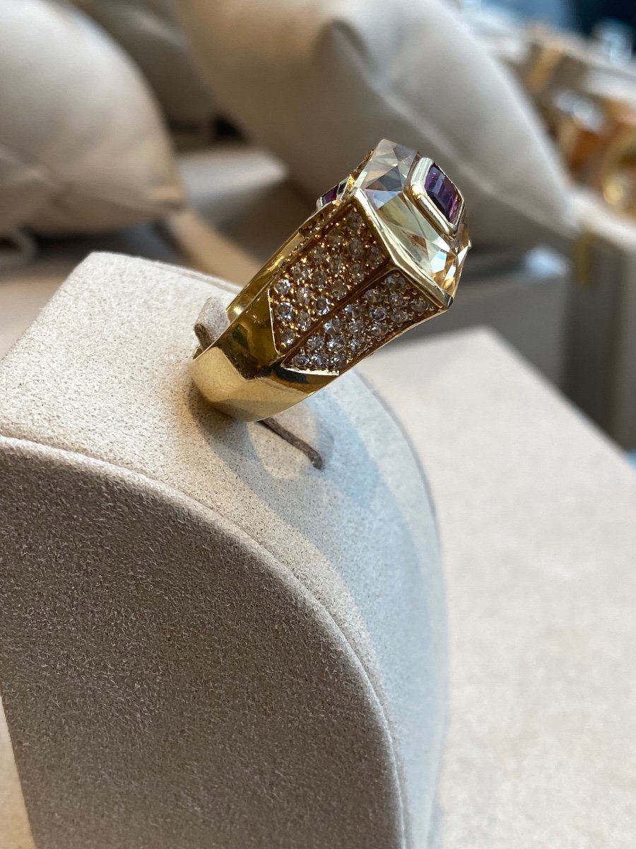 Bague Citrine & Diamants-photo-3