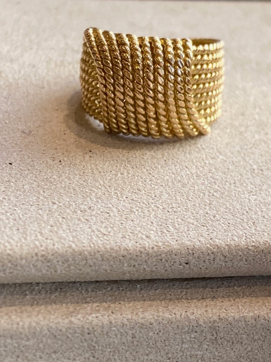 Vintage Textured Yellow Gold Ring-photo-2