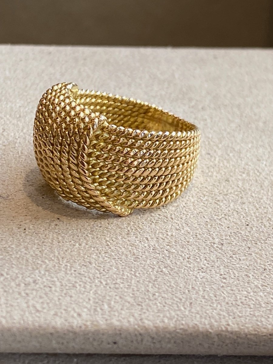 Vintage Textured Yellow Gold Ring-photo-4