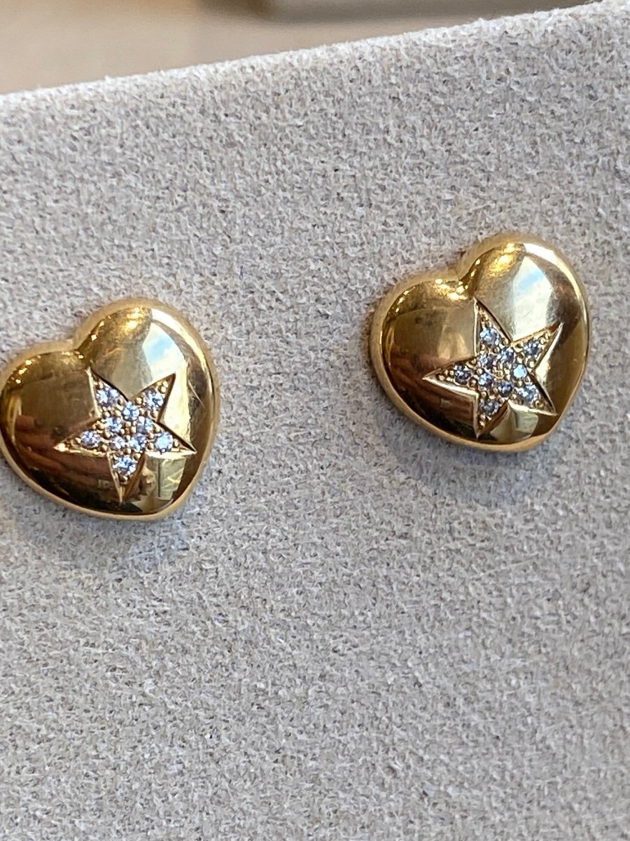 Star Diamond Heart Earrings-photo-4