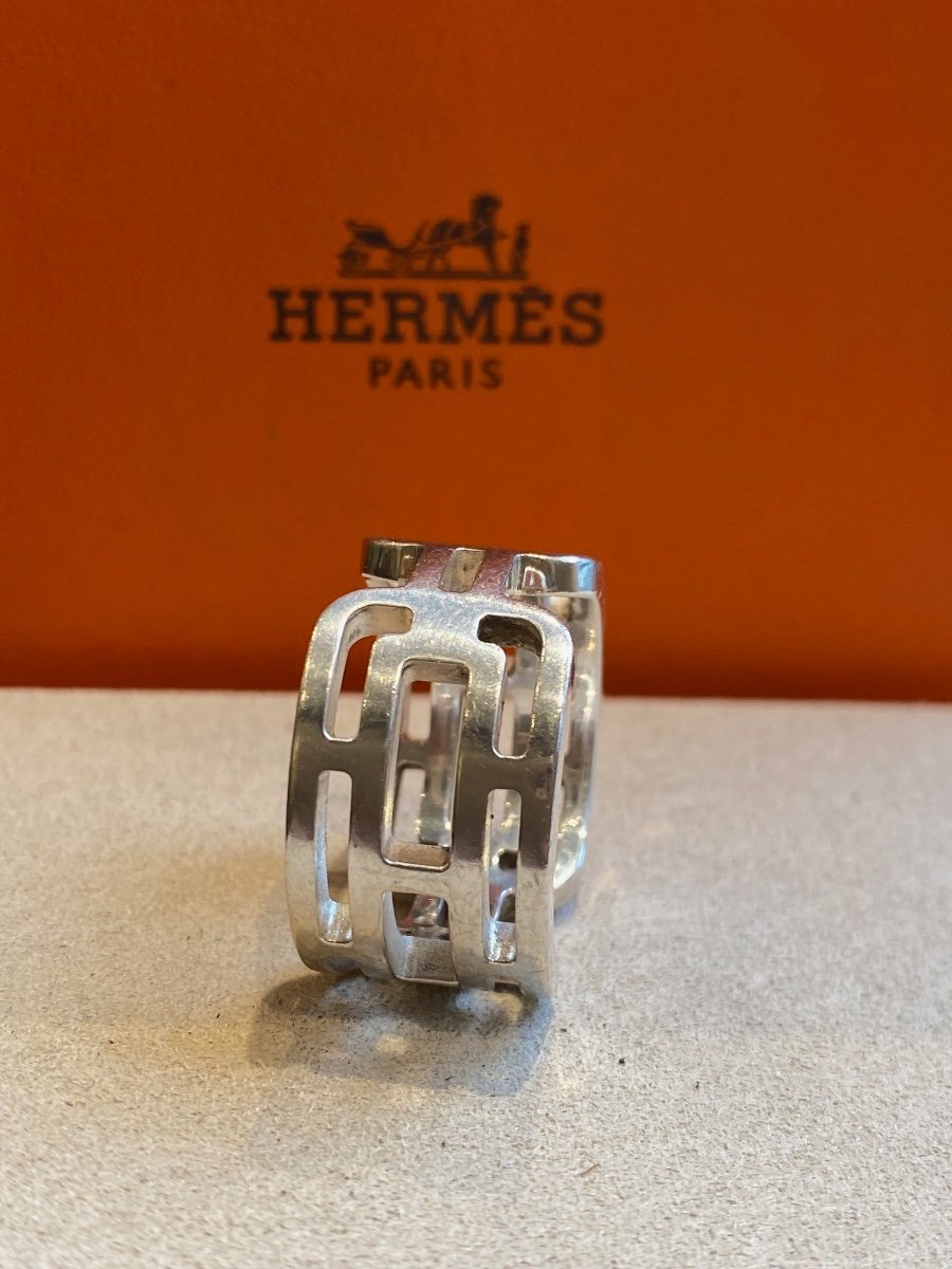 Hermes, Bague Argent Modèle "arcane"-photo-3