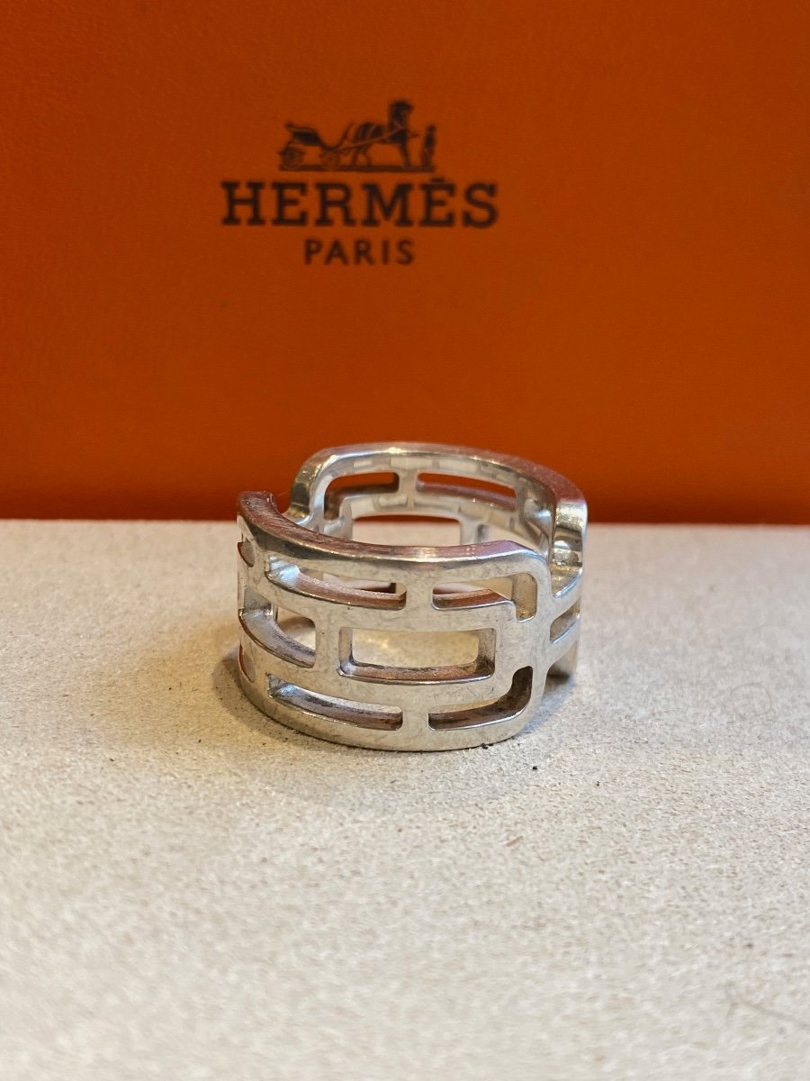 Hermes, Bague Argent Modèle "arcane"-photo-4