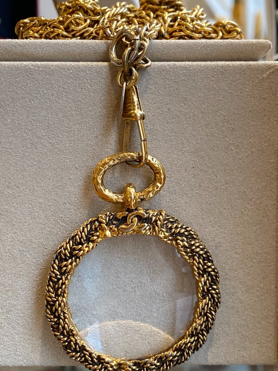 Chanel, Simplified Royal Mesh Loupe Necklace