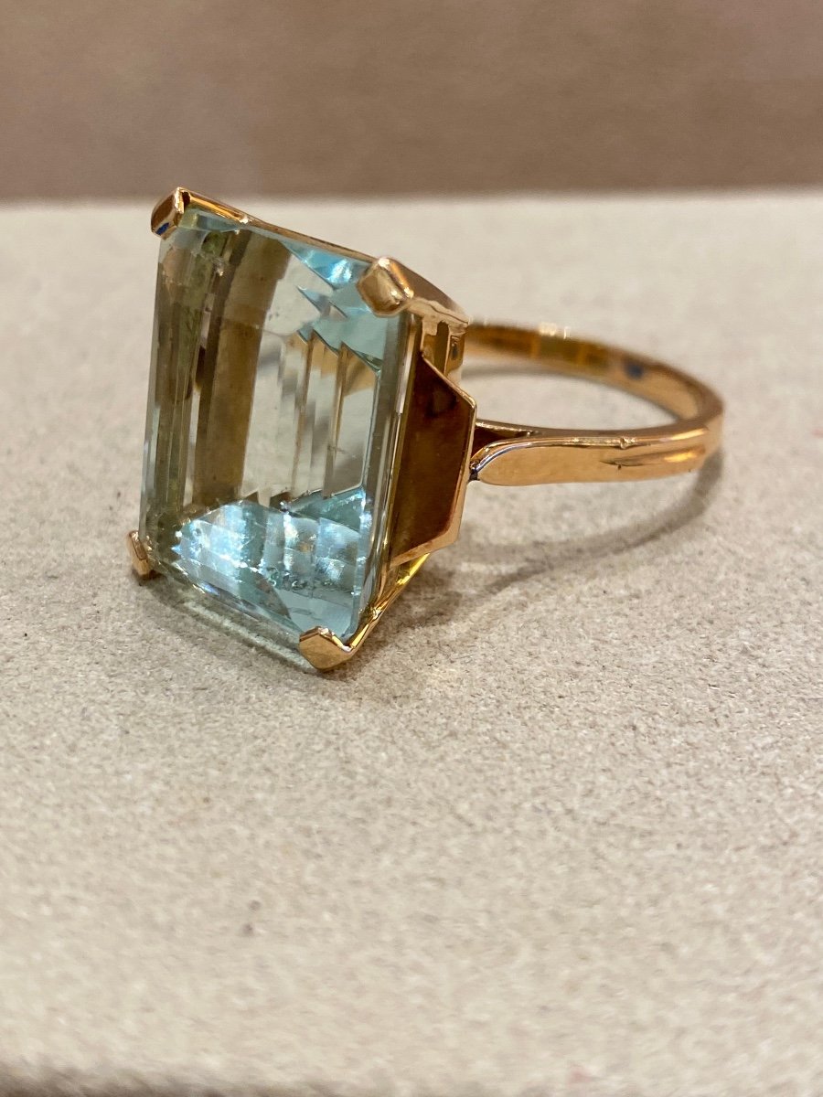 Aquamarine Cocktail Ring-photo-2