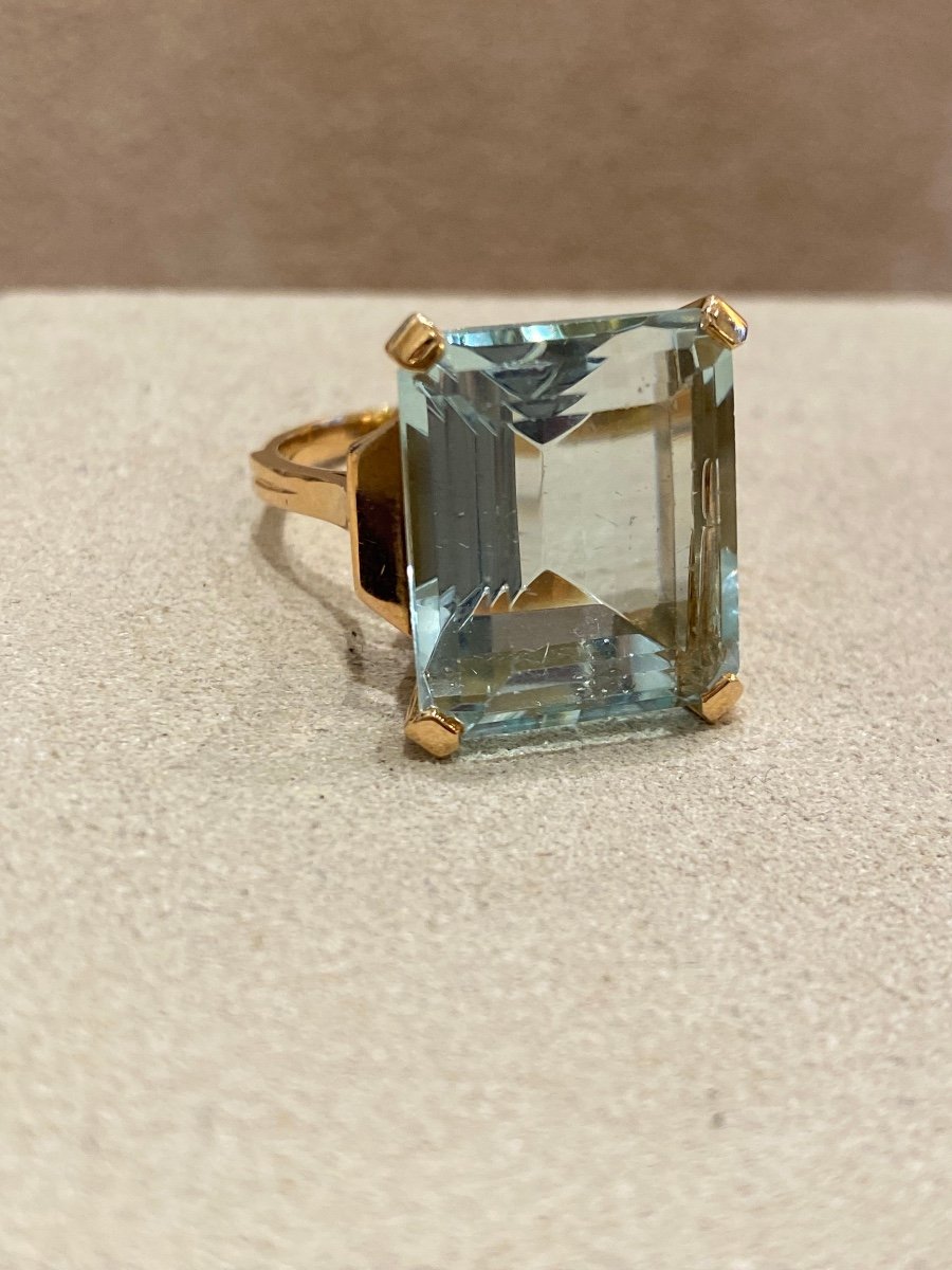 Aquamarine Cocktail Ring-photo-3