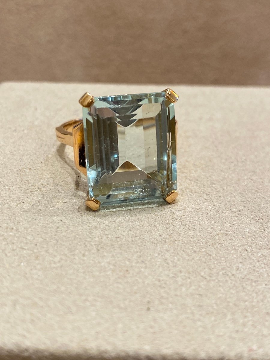 Aquamarine Cocktail Ring-photo-4