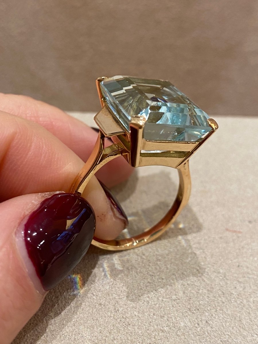 Aquamarine Cocktail Ring-photo-1