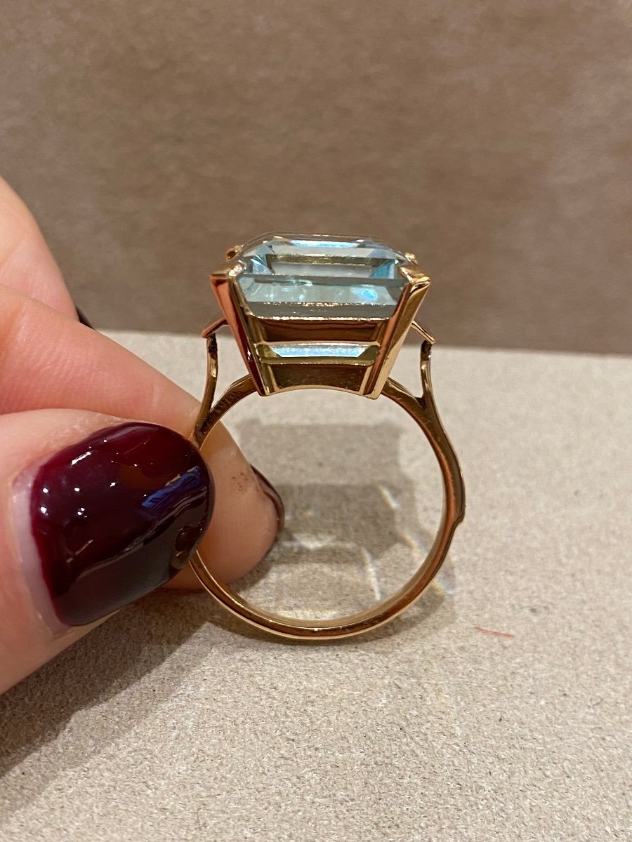 Aquamarine Cocktail Ring-photo-3