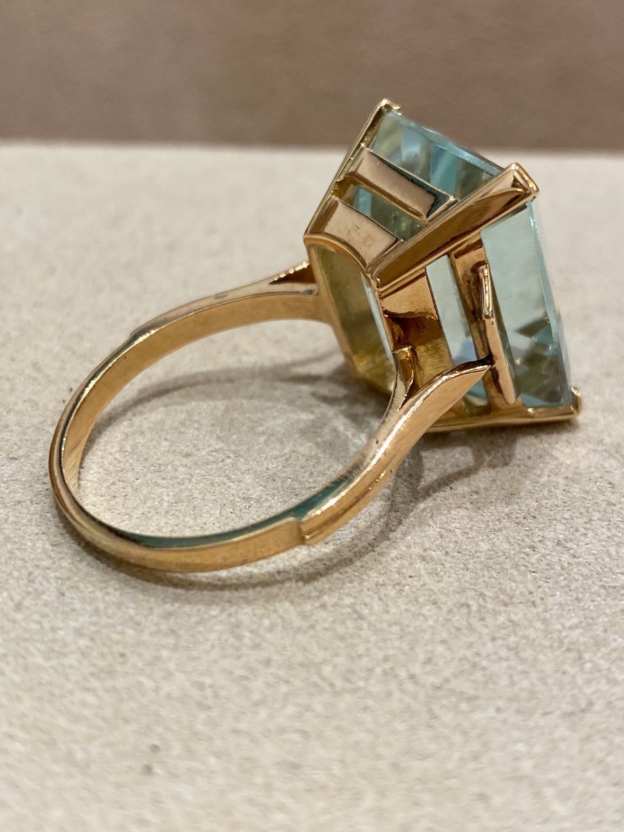 Aquamarine Cocktail Ring-photo-4