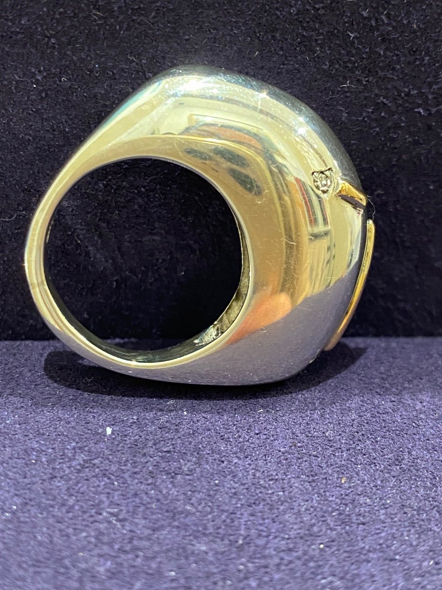 Janine Renard (1947), Large Bague Bombée Moderniste