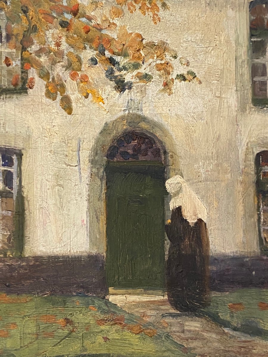 Edmond Victor Jamois (1876-1975), Scène De Beguinage-photo-2