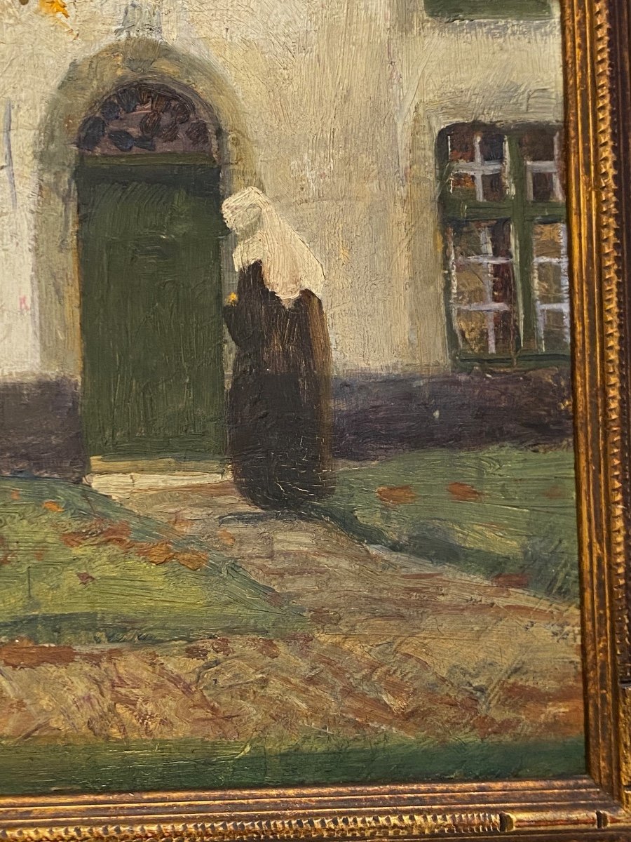 Edmond Victor Jamois (1876-1975), Scène De Beguinage-photo-4