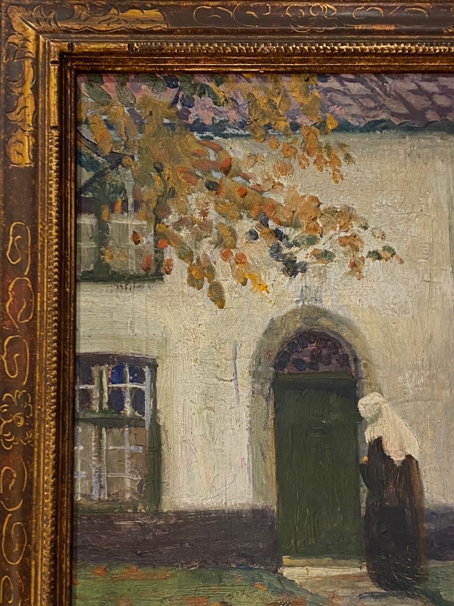 Edmond Victor Jamois (1876-1975), Scène De Beguinage-photo-2