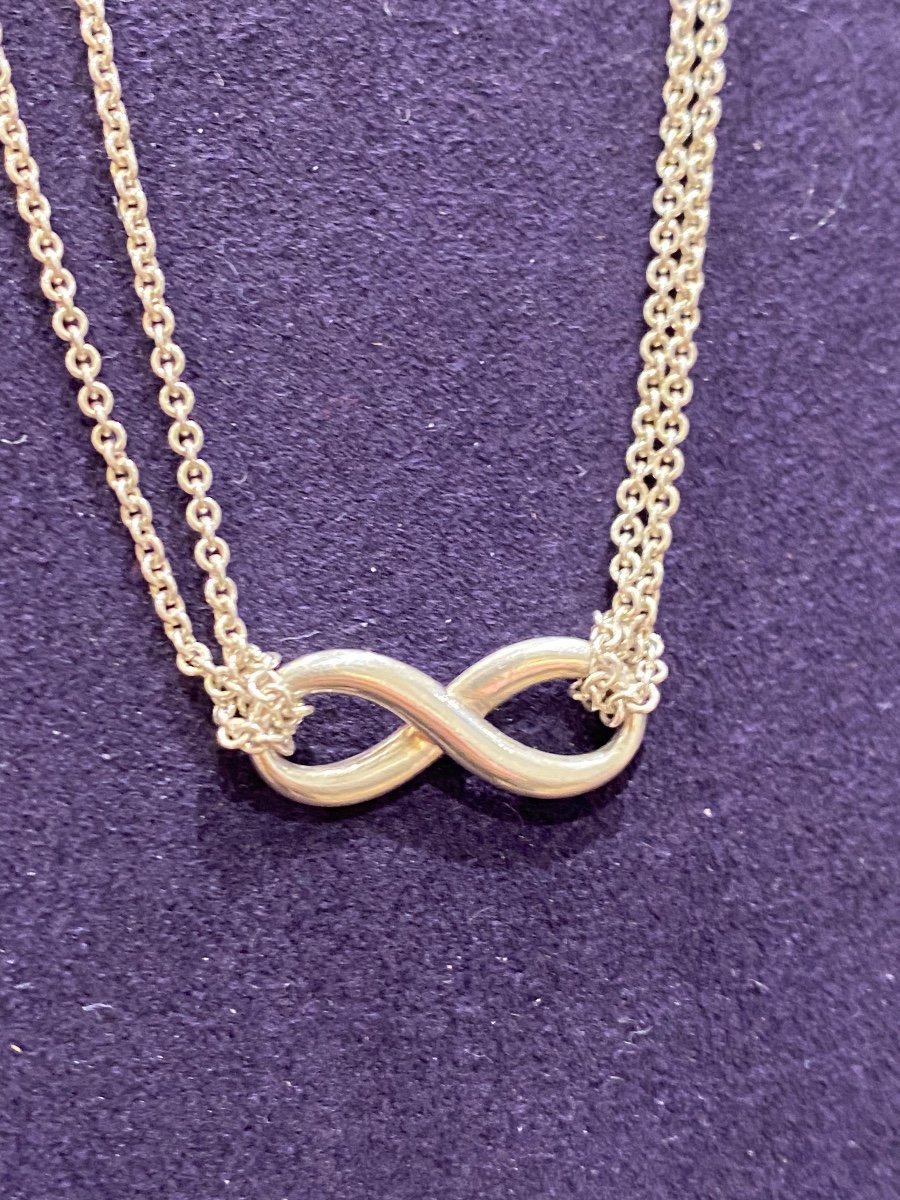 Tiffany And Co, Silver Infinity Necklace-photo-3