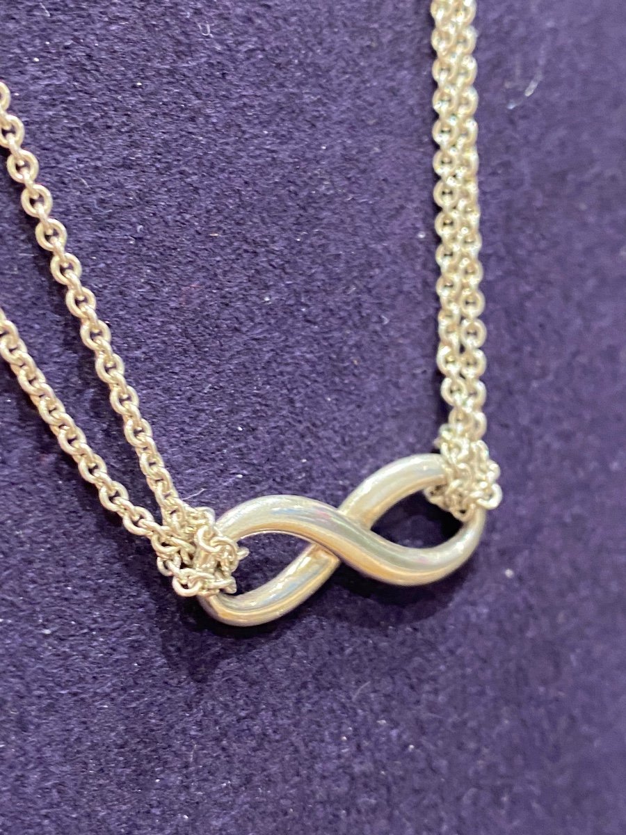 Tiffany And Co, Silver Infinity Necklace-photo-4