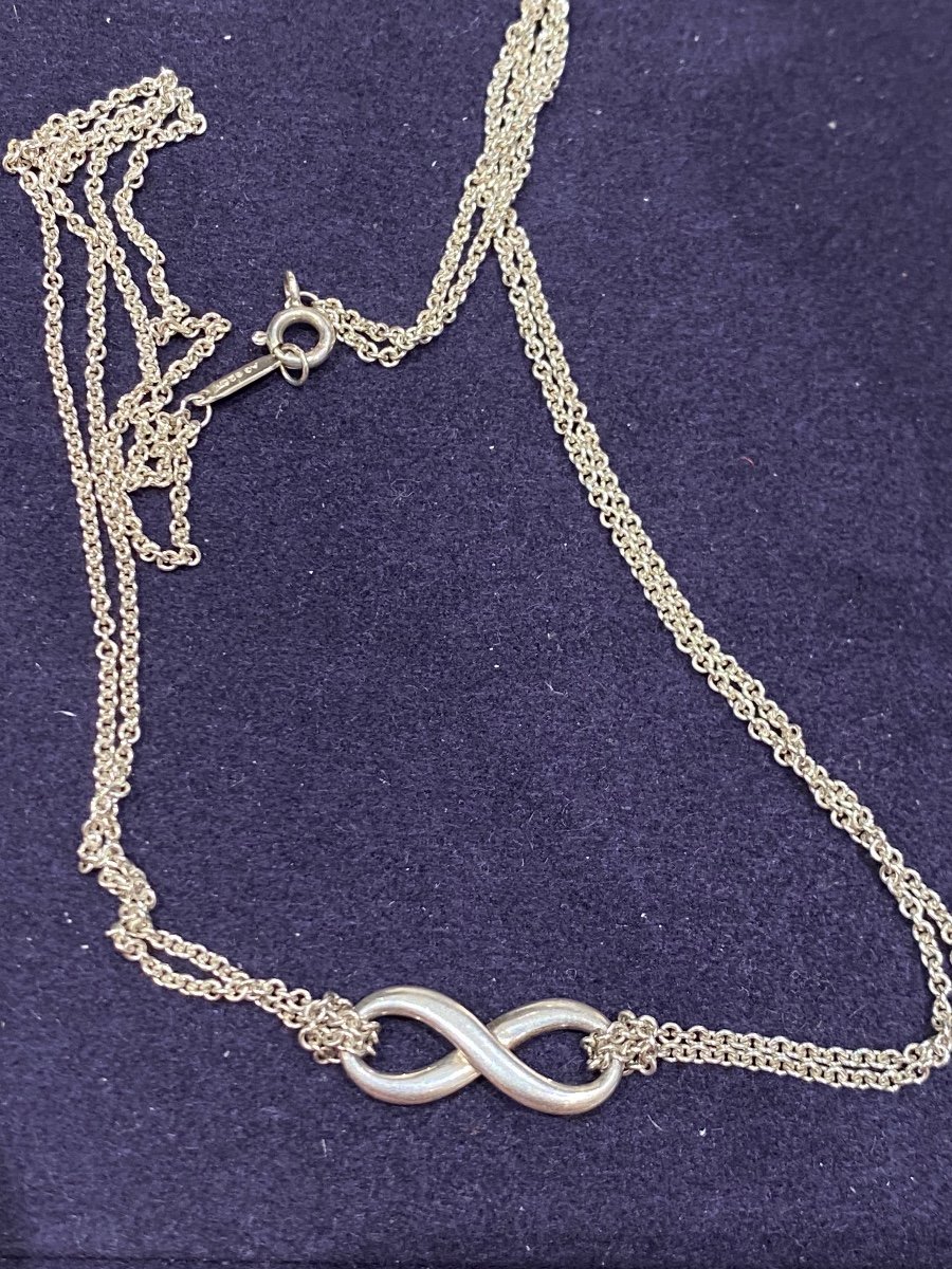 Tiffany And Co, Silver Infinity Necklace-photo-2