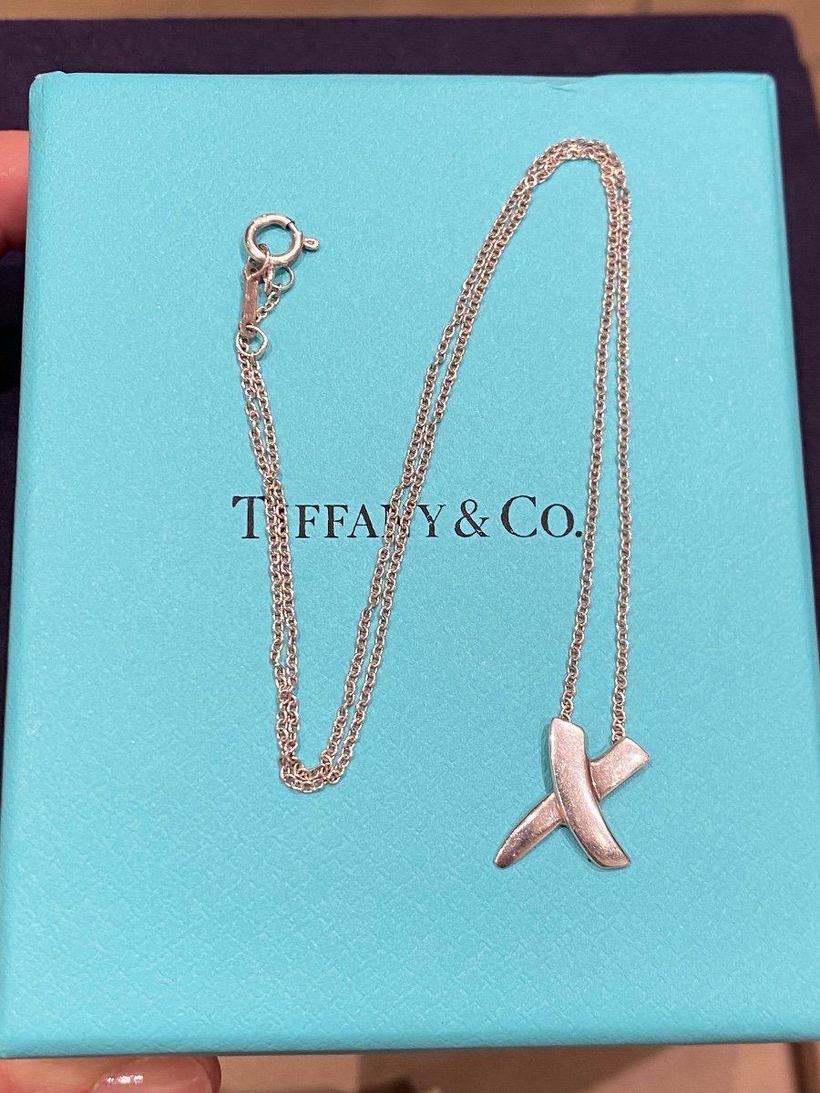 Tiffany And Co, Collier Argent  Paloma's Graffiti Pendentif X -photo-2