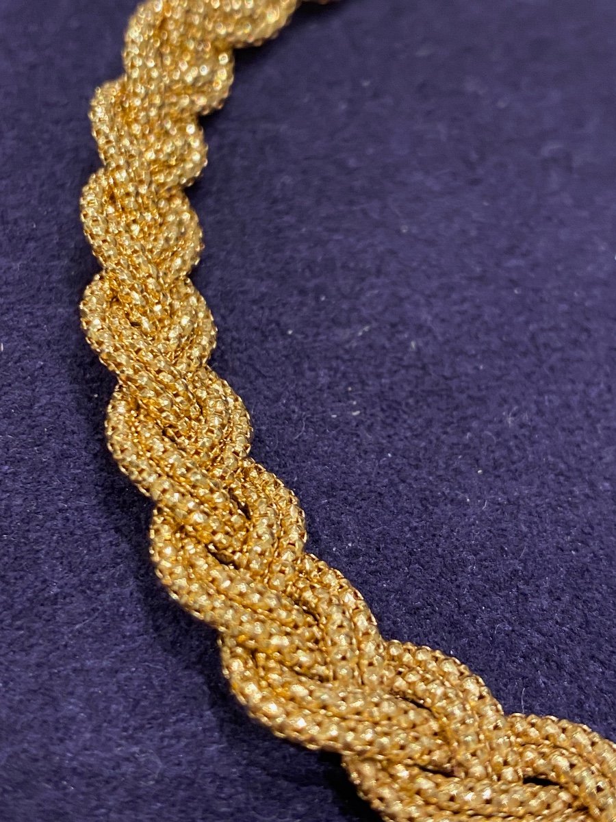 Braided Mesh Gold Bracelet-photo-2