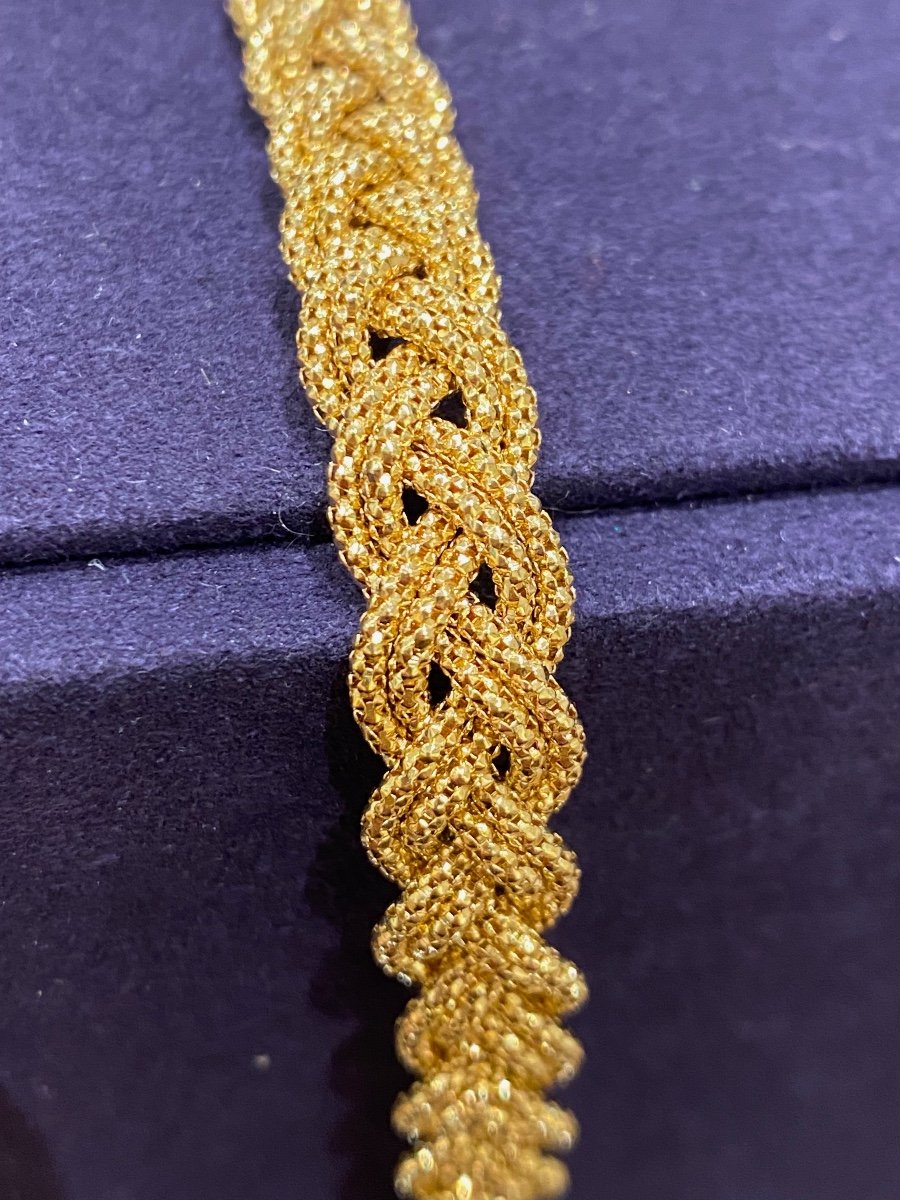 Braided Mesh Gold Bracelet-photo-2