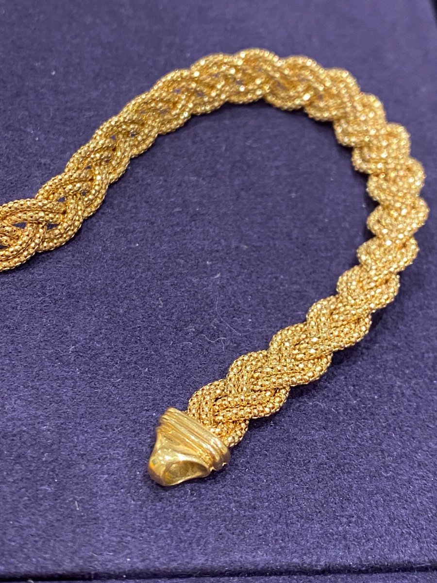 Braided Mesh Gold Bracelet-photo-6